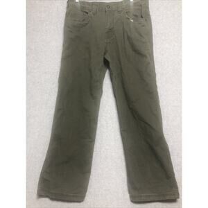 PRANA Bronson Pants Mens Sz 34x30 Brown Organic Cotton Outdoor Hiking Workwear